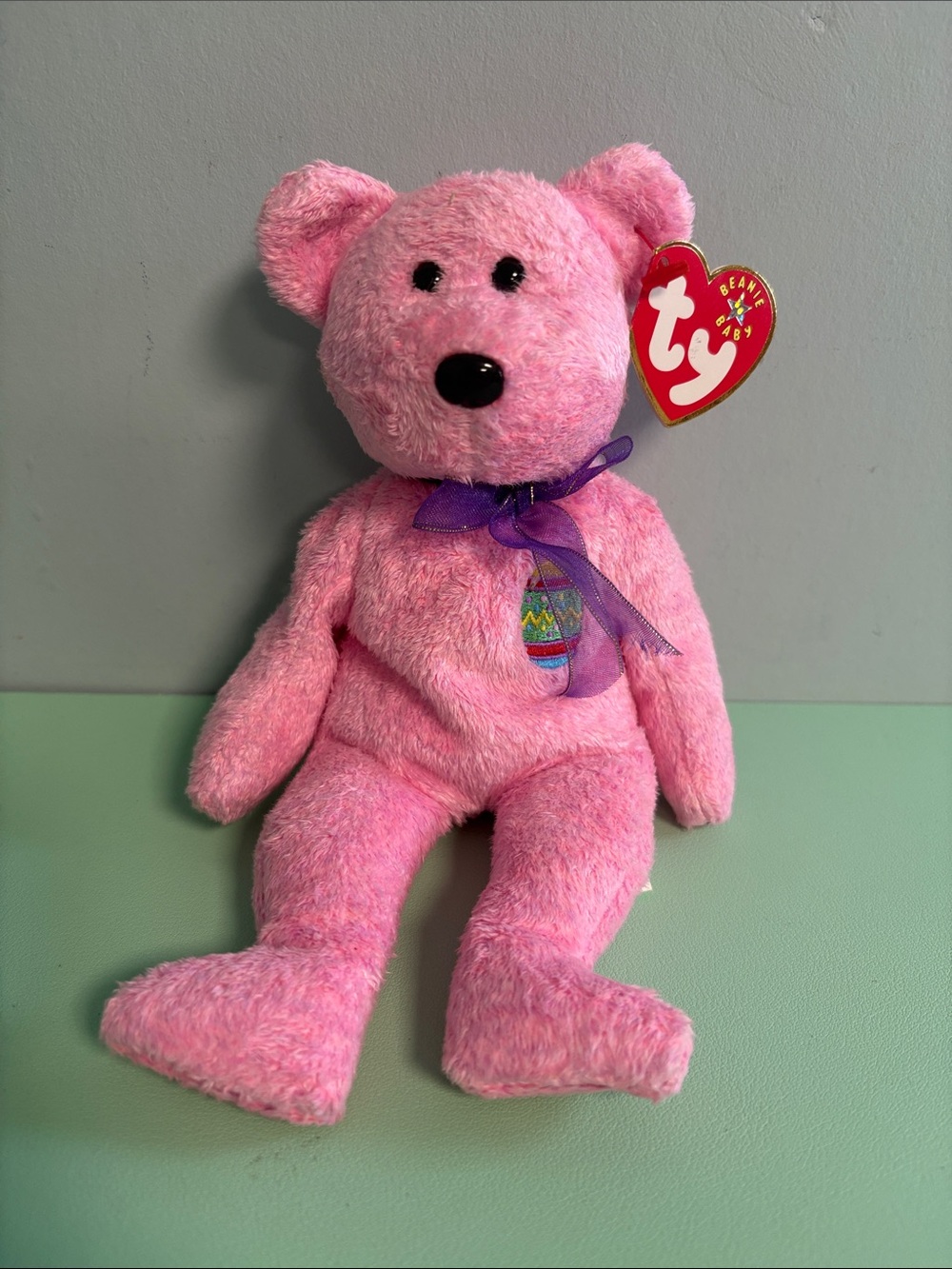 2000 Ty Beanie Baby Babies Eggs Pink Bear Plush Stuffed Animal, Kids Plush Toy